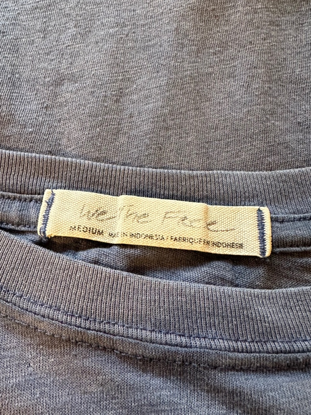 We The Free Oversized Blue Cotton Short Sleeve T-Shirt | Size Medium - Picture 5 of 8